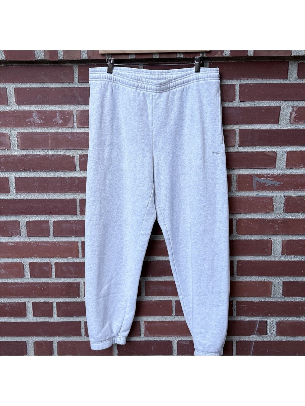 TNA Light Gray Sweatpants with Elastic Waistband and Cuffs